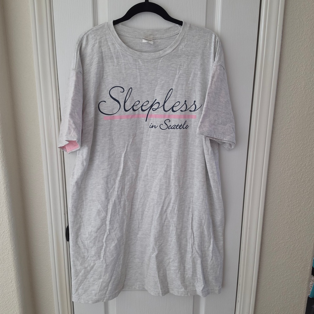 Toast and Jammies Sleepless in Seattle Nightgown Gray Cotton OSFM